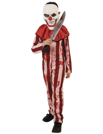 Red and White Stripted Clown Disguise