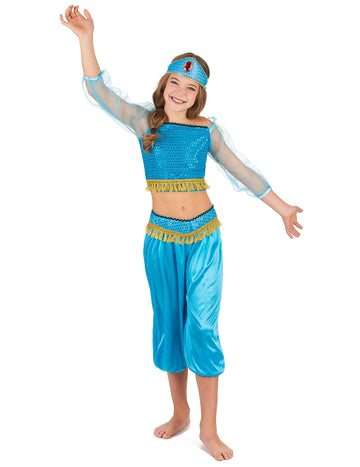 Blue Oriental Dancer Dancer Girl