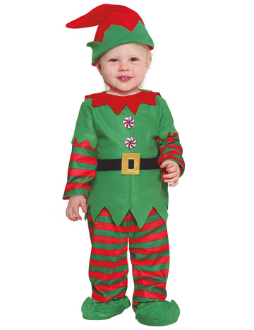 Baby Green Christmas Elf kostým