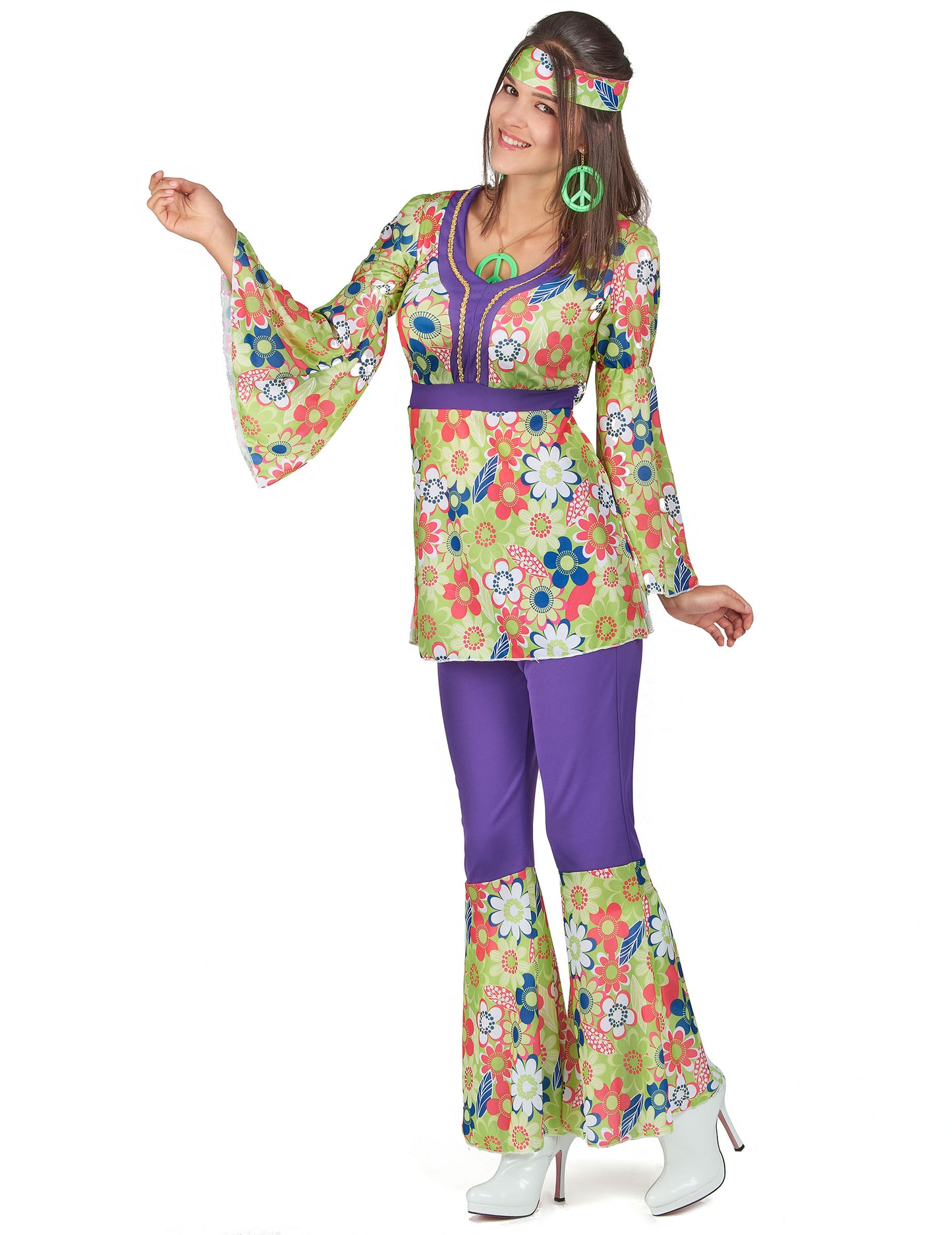 Fleuri Hippie a Purple Woman Disguise