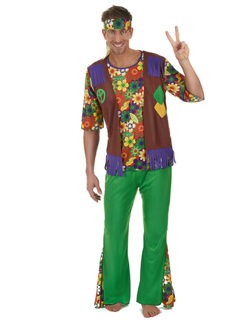 Hippie Flower Power Man Costume