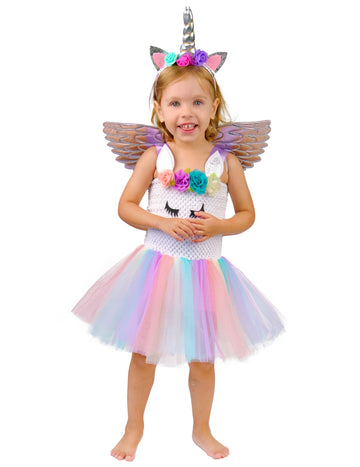 Licorne Flower Pastel Girl Costume