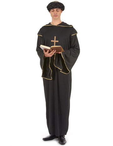 Black and Golden Monk Costume Man