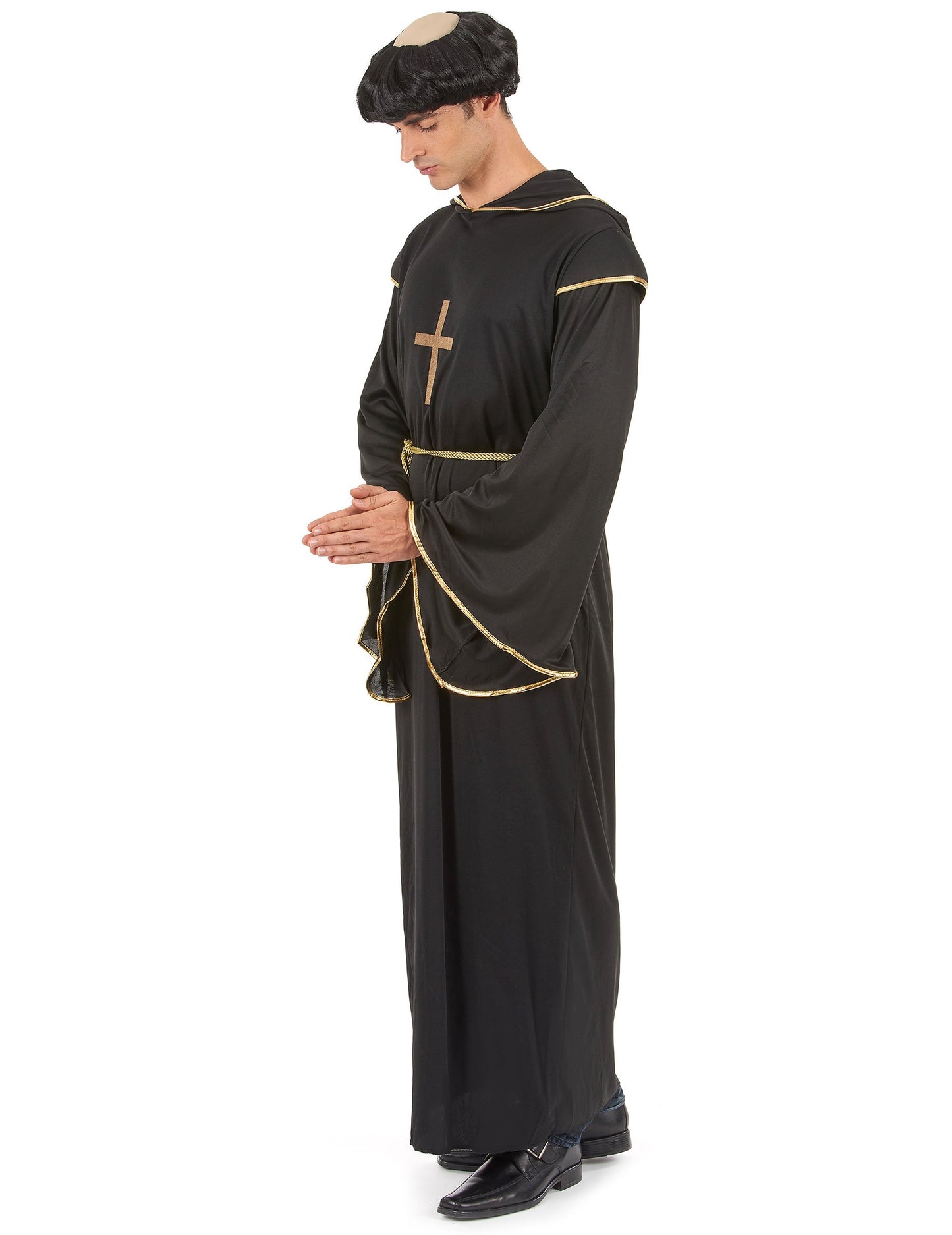 Black and Golden Monk Costume Man