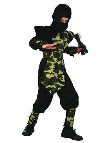 Vojenský ninja maskoval plastron chlapec