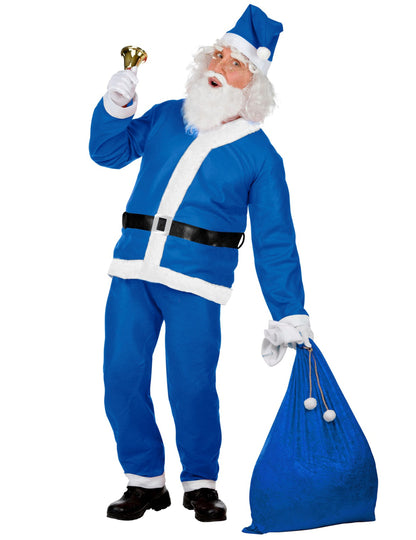 Blue Men's Blue Santa Claus kostým