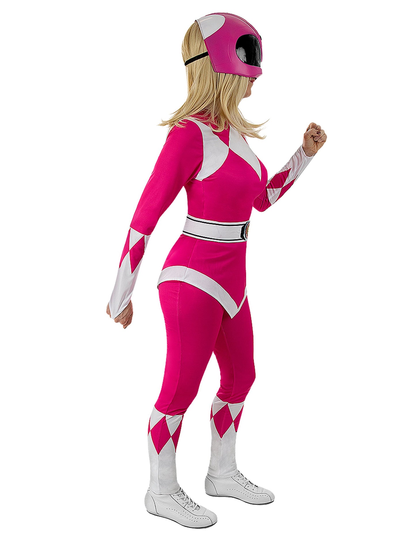 Dospělý růžový kostým Power Ranger