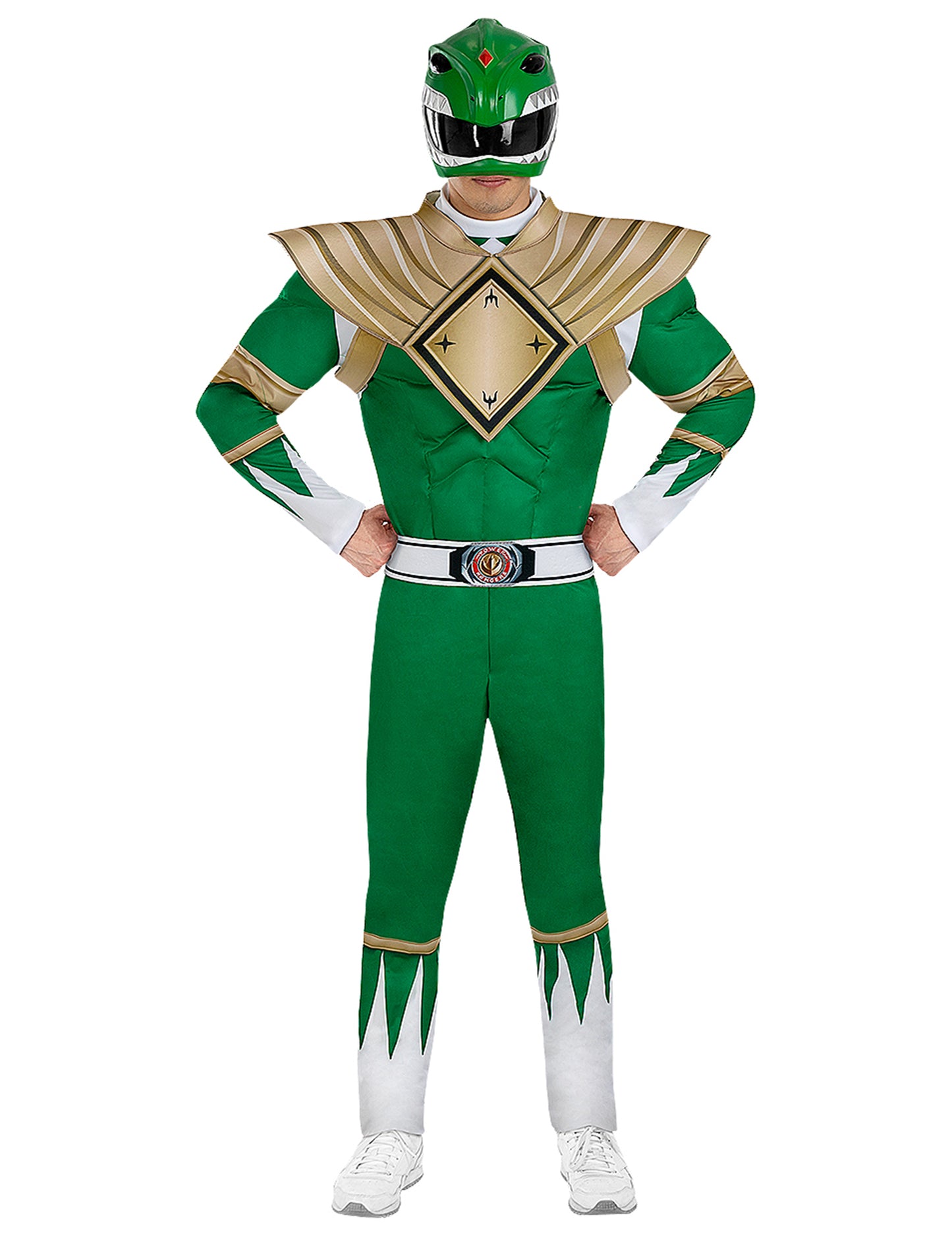 Dospělý zelený kostým Power Ranger