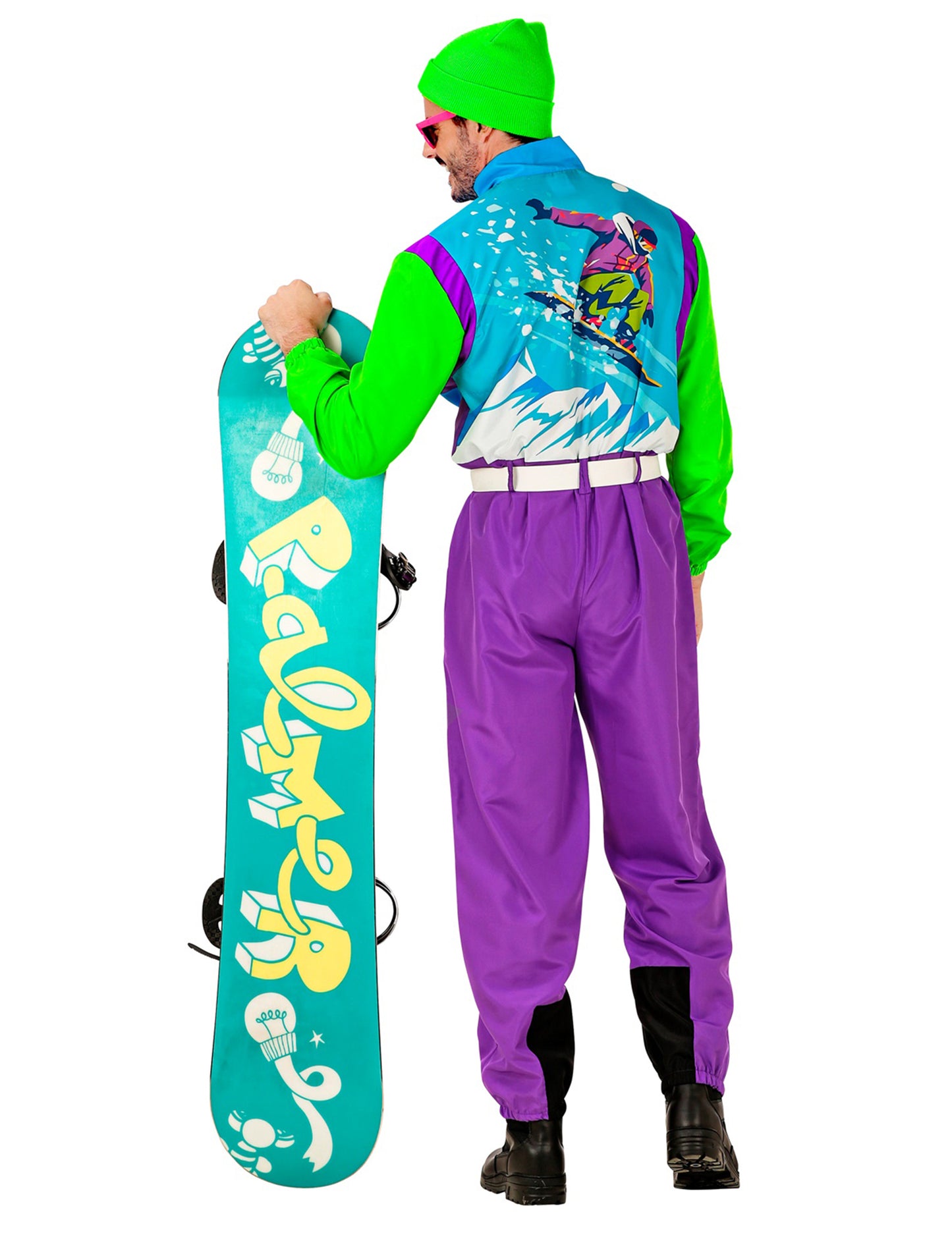 Kostým pro dospělé fluorescenční snowboarder