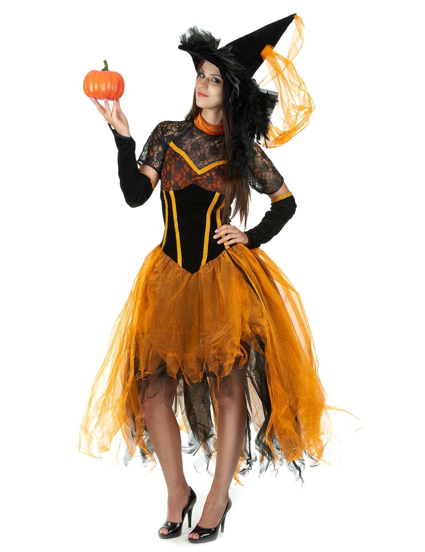 Orange Halloween LAcewoman Witch Disors