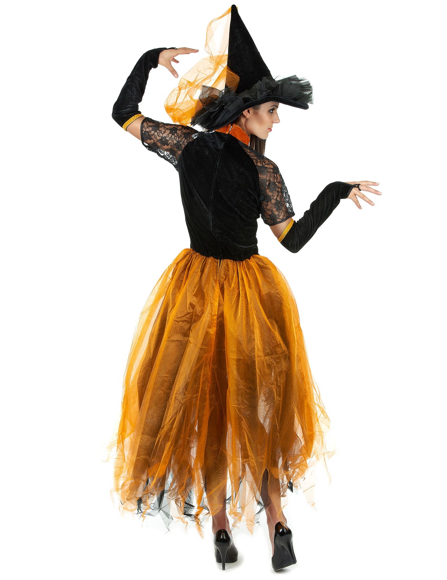 Orange Halloween LAcewoman Witch Disors