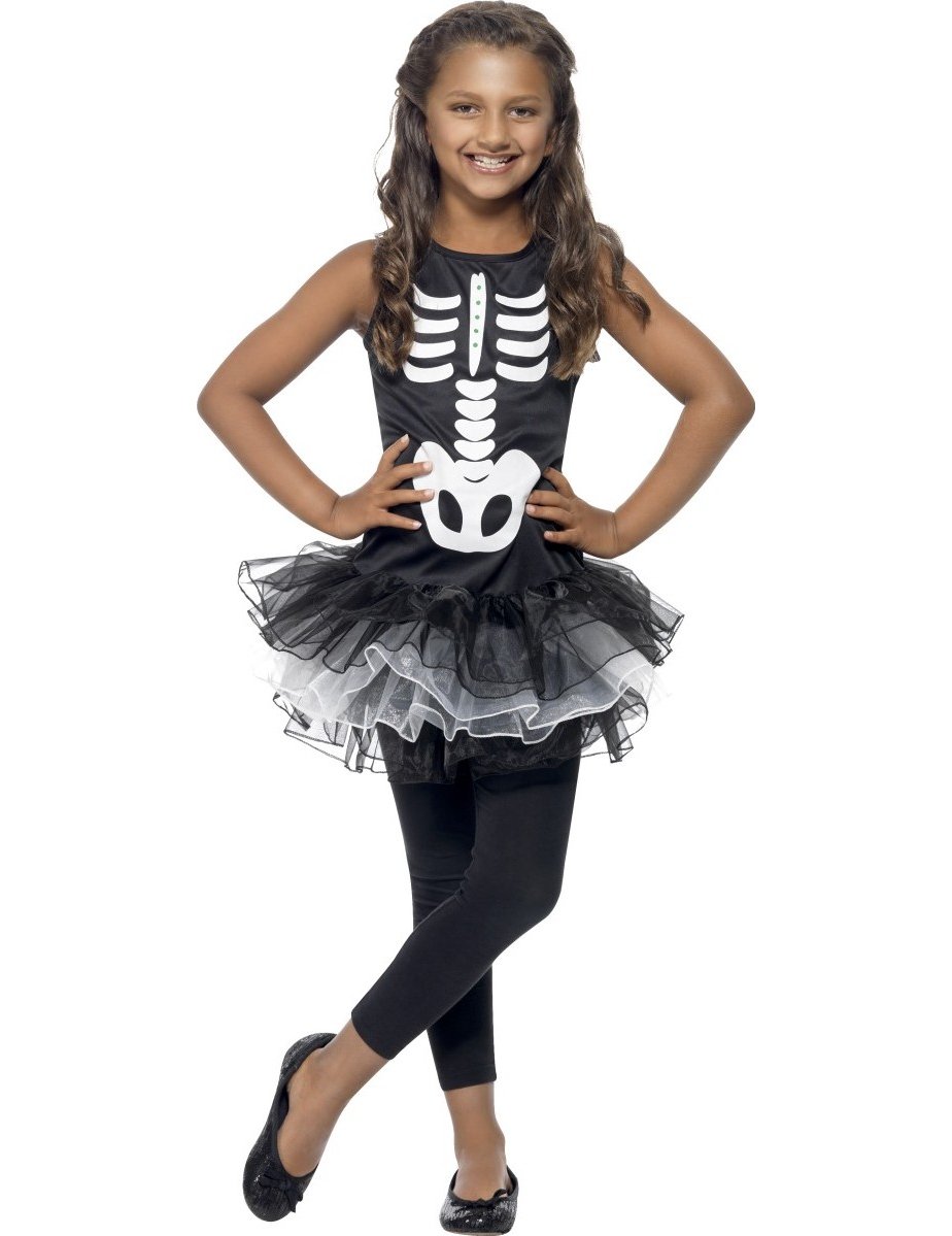 Skeleton tutu černá dívka Halloween