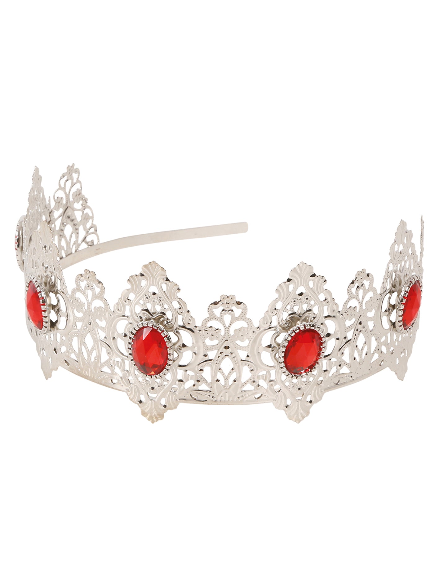 Silver Princess Diademe Red Stone Adult