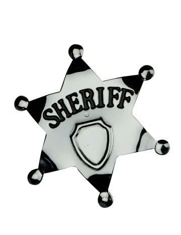 Silver Sheriff Star 6 cm