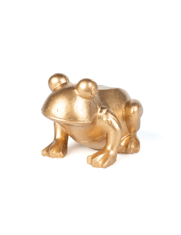 Golden Resin Frog 10 cm