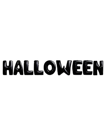 Garland Aluminium Balloons Halloween Černé písmena 40 cm