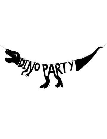 Dino Party Dino Party 90 x 20 cm Skeleton Cardboard Garland