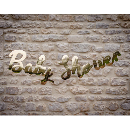 Garland Letters Baby Shower Golden Metal 1 m