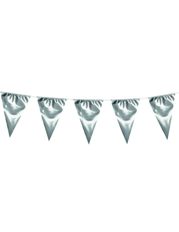 Silver Giant Pennant Garlands 10 m