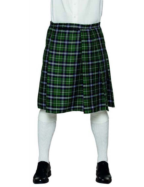 Zelený skotský muž kilt