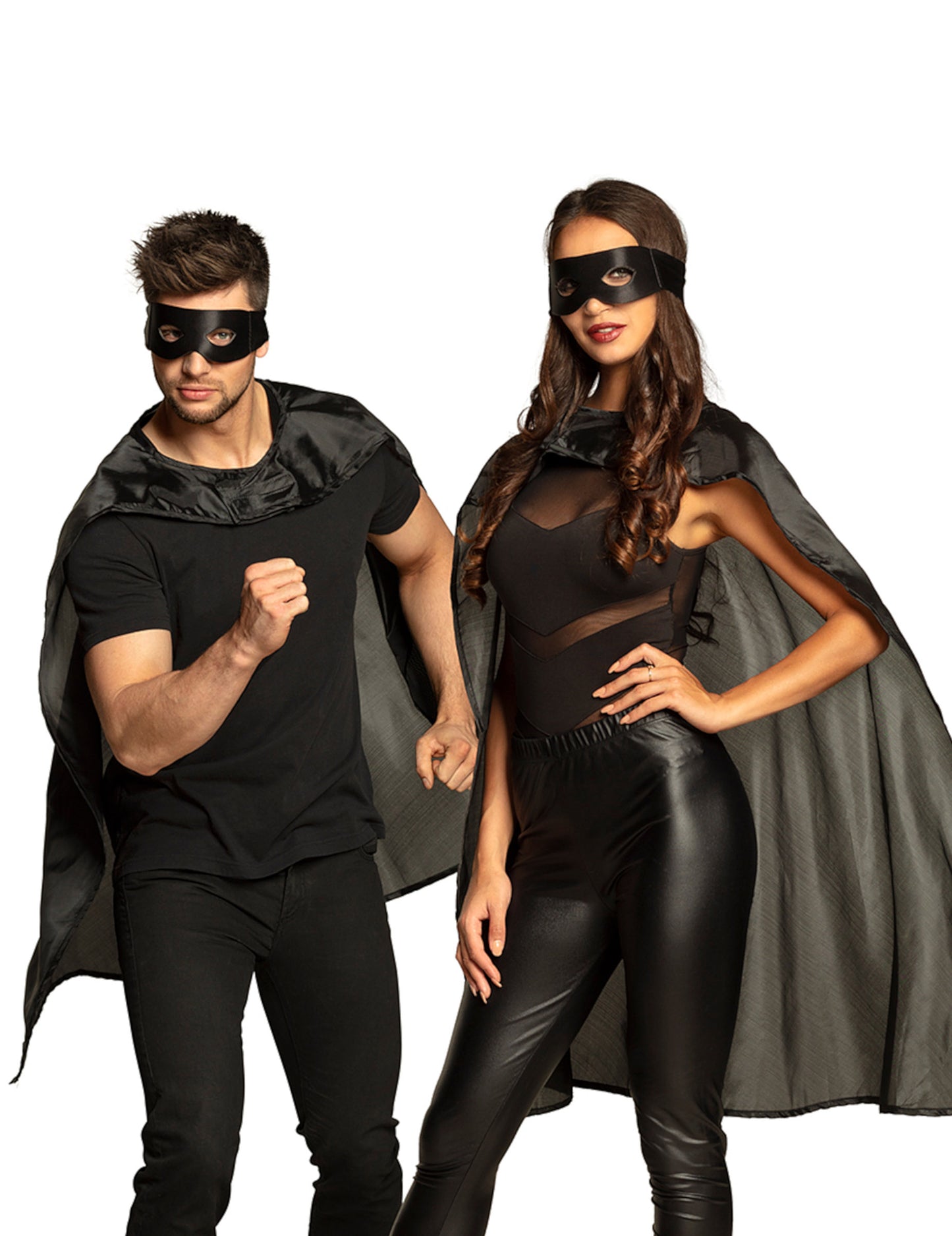 Kit Cape a Super Hero Mask Black Adult