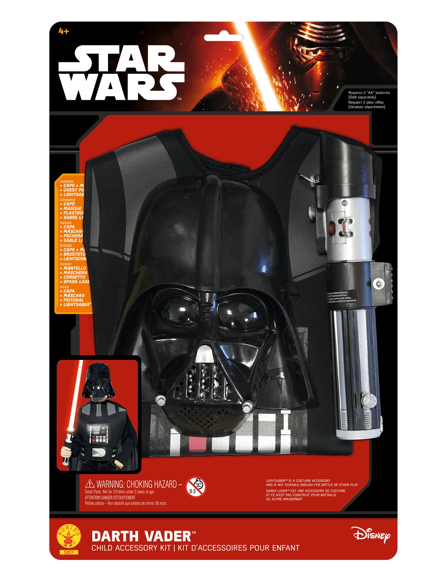 Kit Dark Vader Child with Laser Sabre