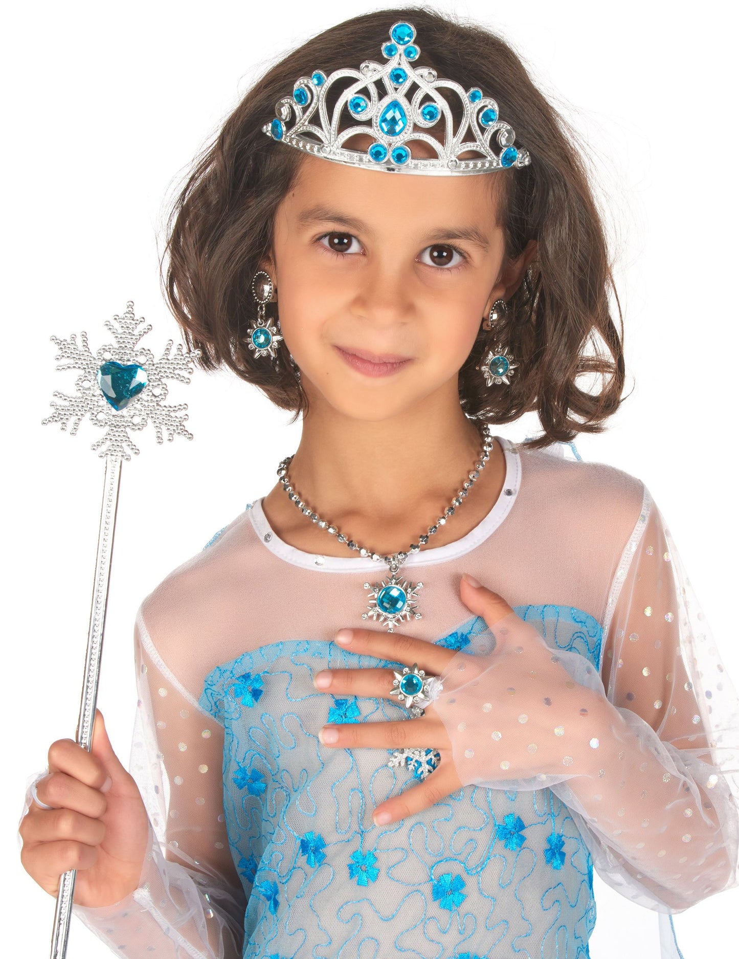 Kit 6 Blue Princess Accessories Girl