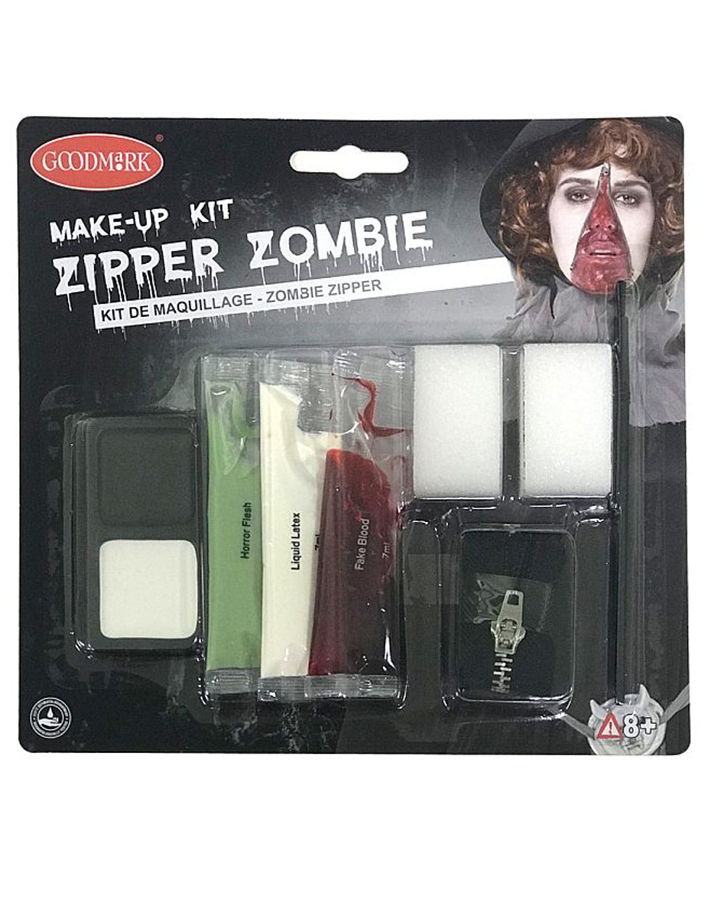 Kit Halloween Adult Zipper Makeup