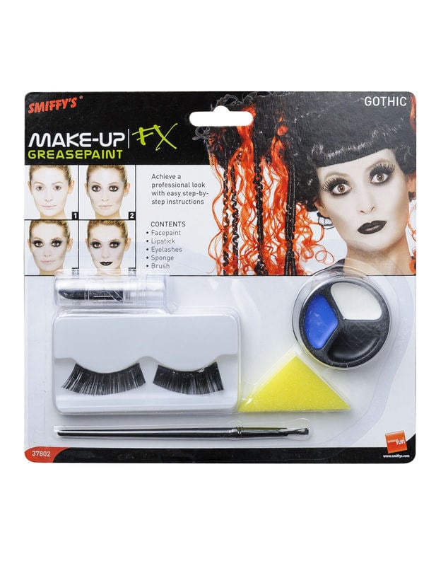 Halloweenský dospělý gotický make -up sada