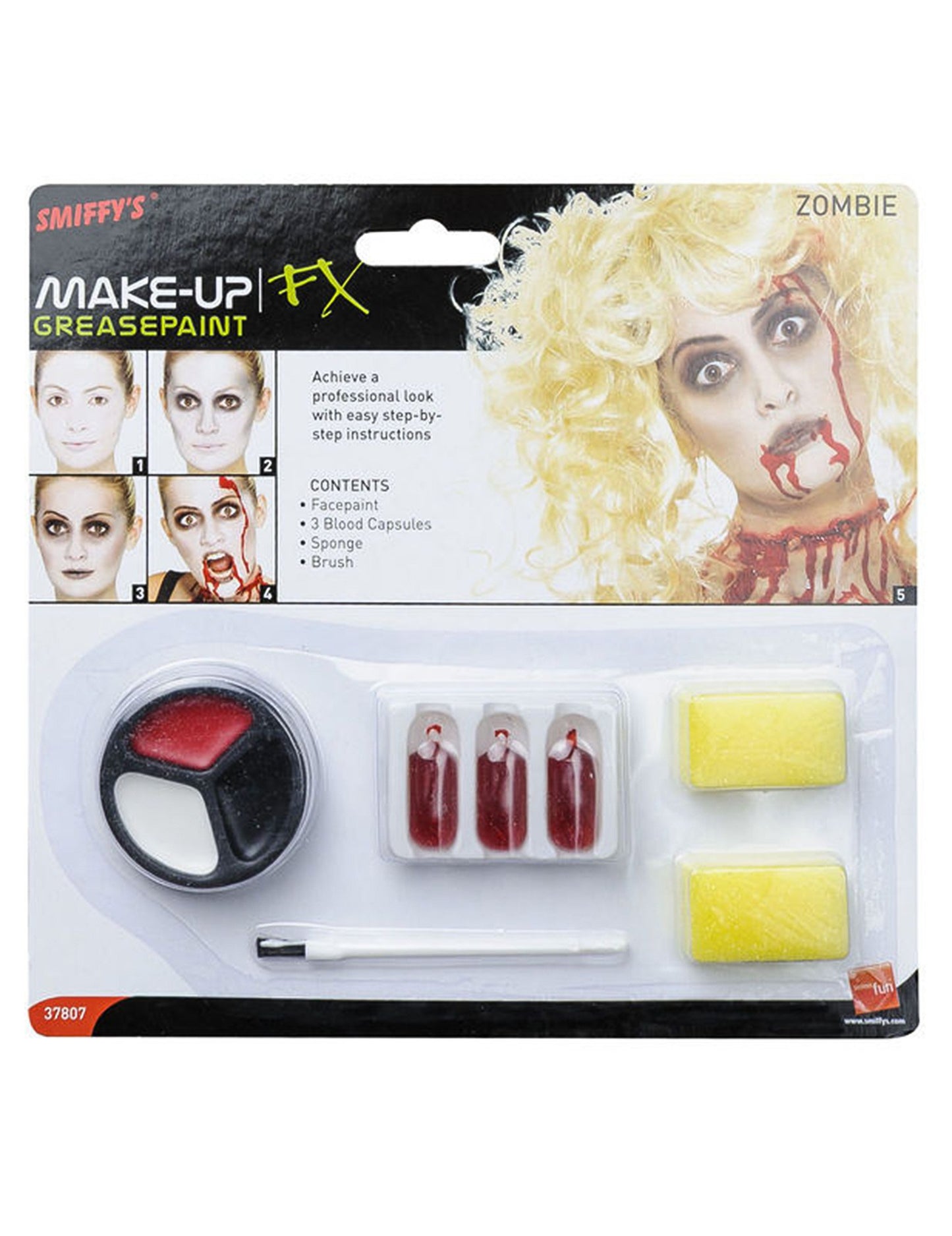 Halloweenská ženská zombie make -up sada