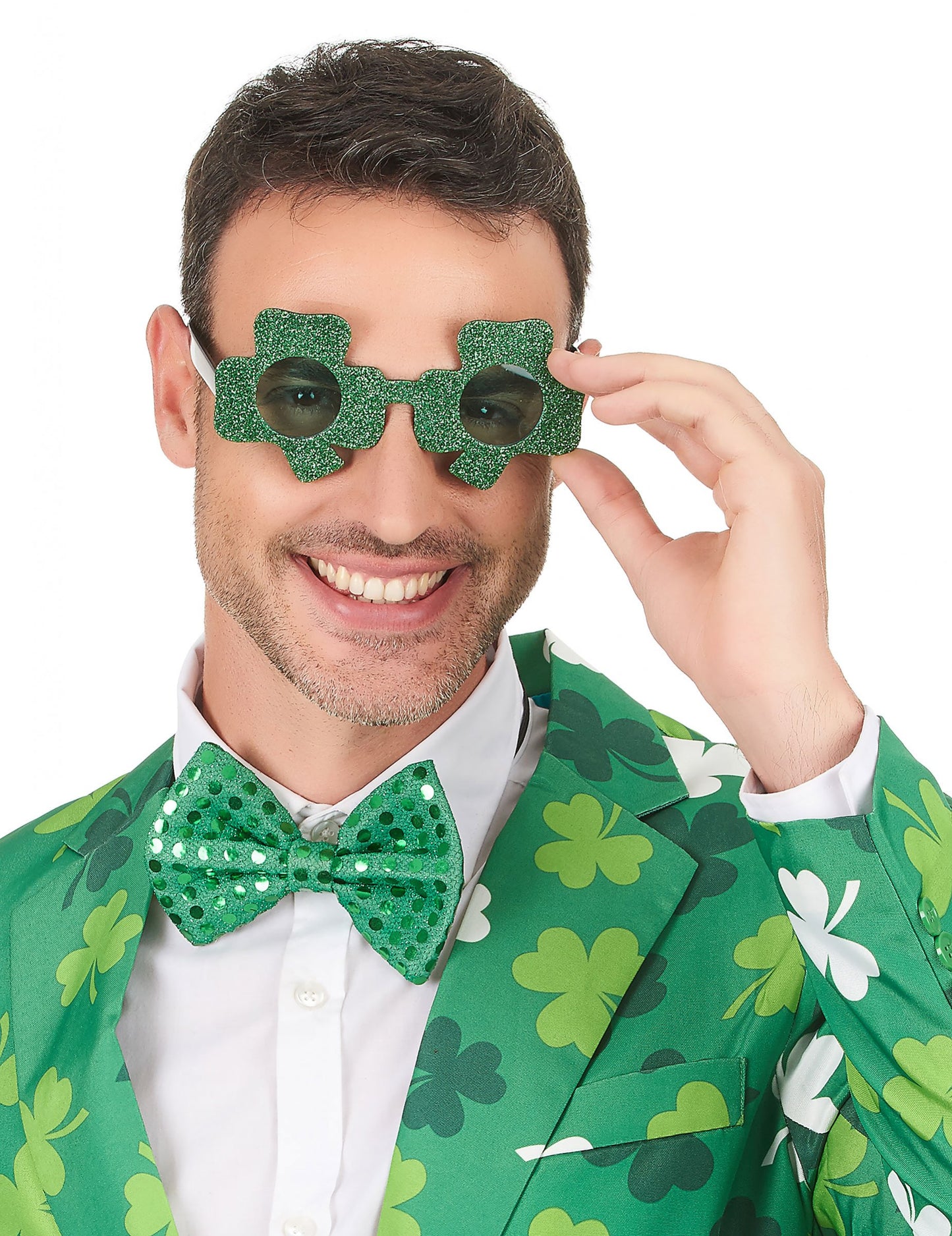 Zelené třpytky brýle je jetel Saint-Patrick