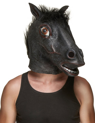 Adult Black Horse Head Mask