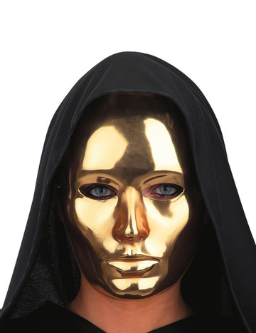 Adult Chromed Gold Face Mask