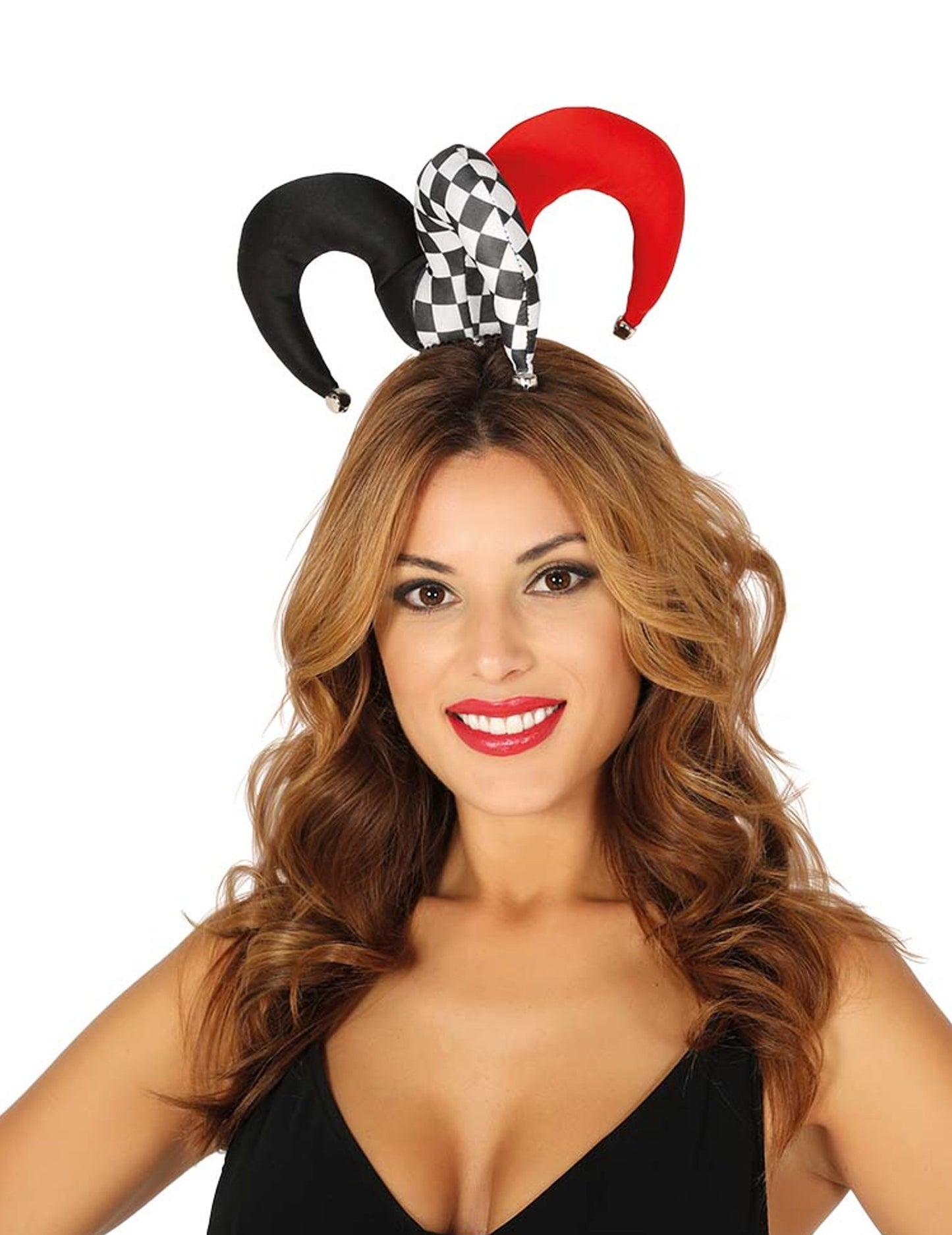 Mini Red and Black Adult Bouffon Hat