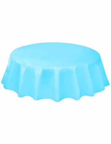 Pastel Blue Round Plastic Table 214 cm