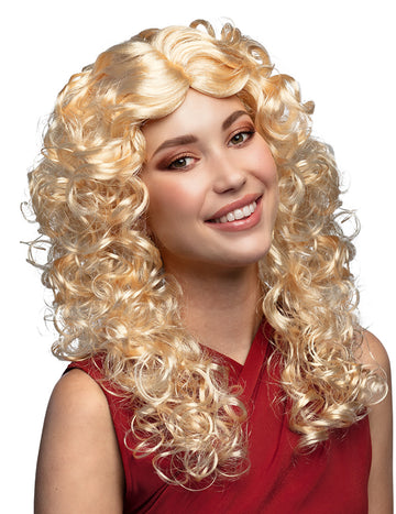 Blonde Curly Wig of Star of Women's Pop