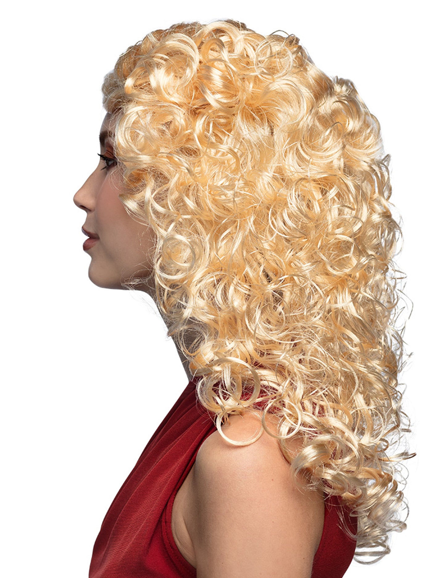 Blonde Curly Wig of Star of Women's Pop