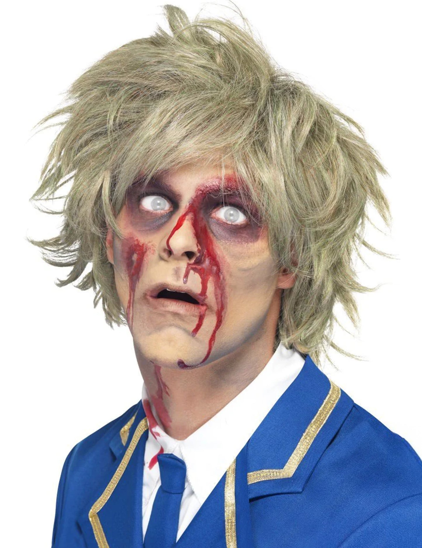 Krátká paruka blondýna zombie muži Halloween