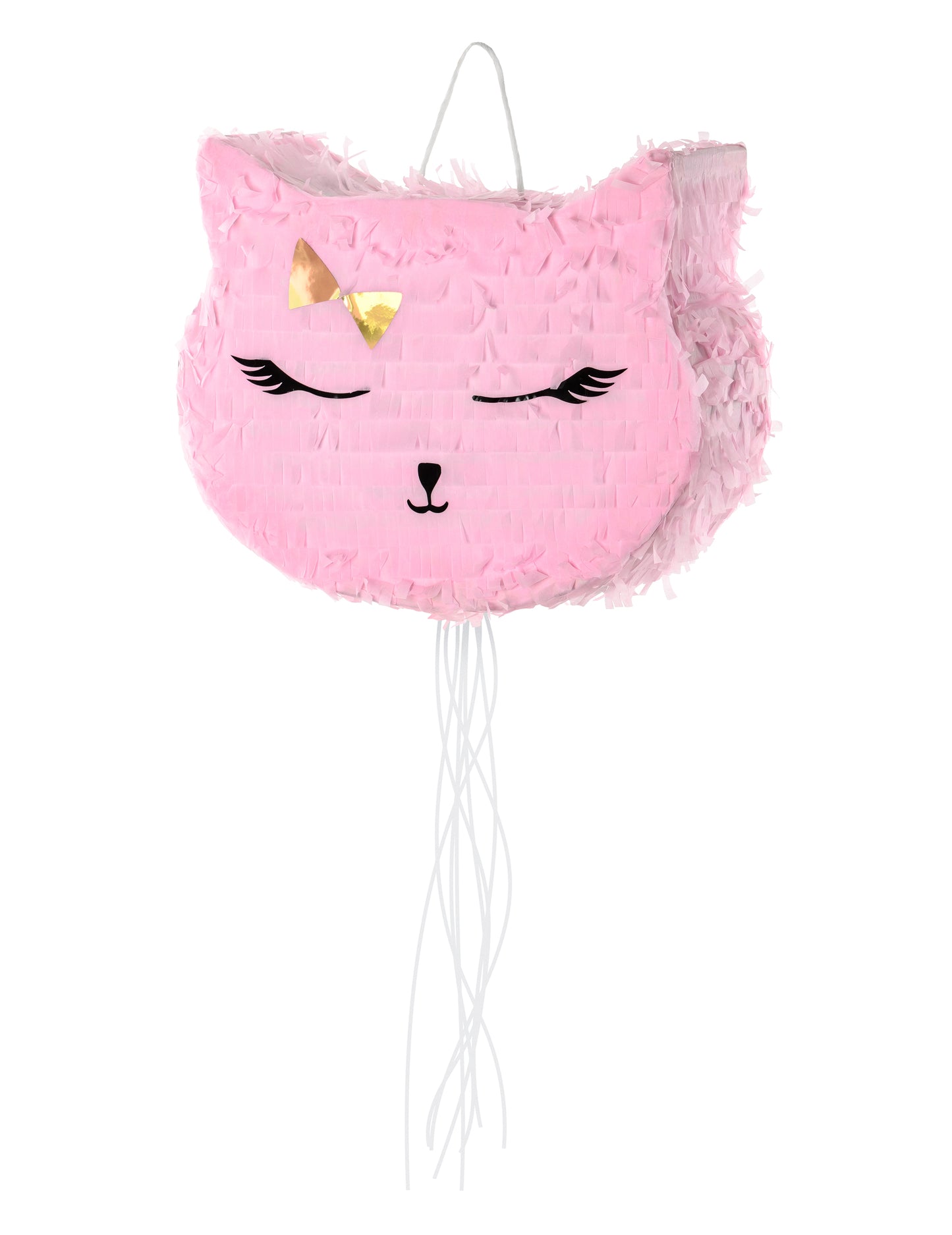 Růžový chat piñata 37 x 27 cm