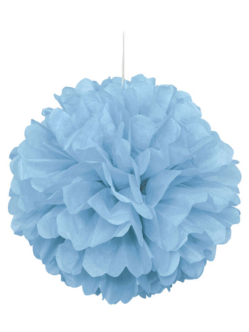 Pastel Blue Pompom v papíru 40 cm