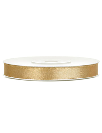 Ocher Gold Satin Ribbon 0,6 cm x 25 m