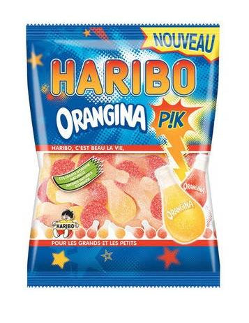 Orangina pik haribo bonbón