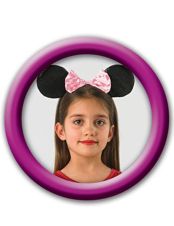 Minnie Mouse Ears s flitry dívkou