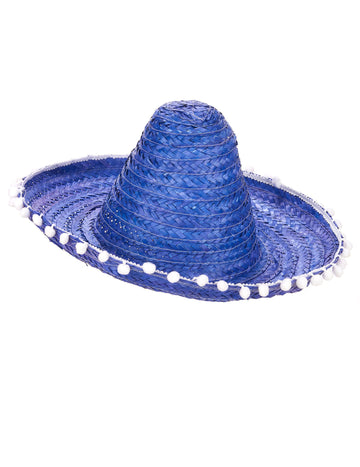 Blue Sombrero s dospělými hranicemi Pompom