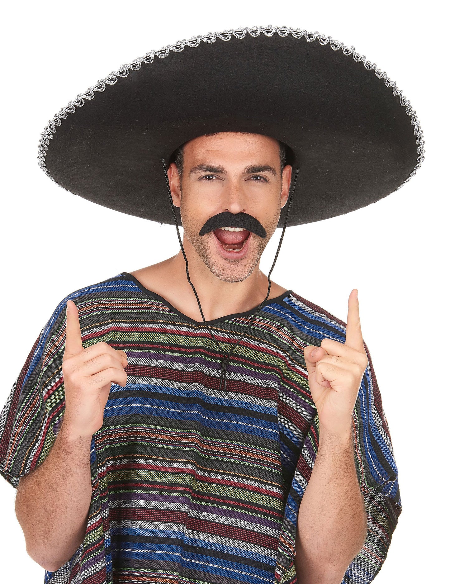 Black Sombrero Silver Border Adult