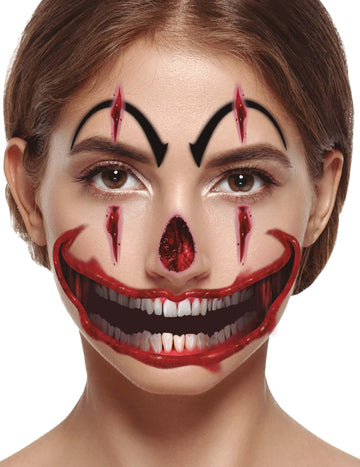 Maleficent Clown Face Tattoos