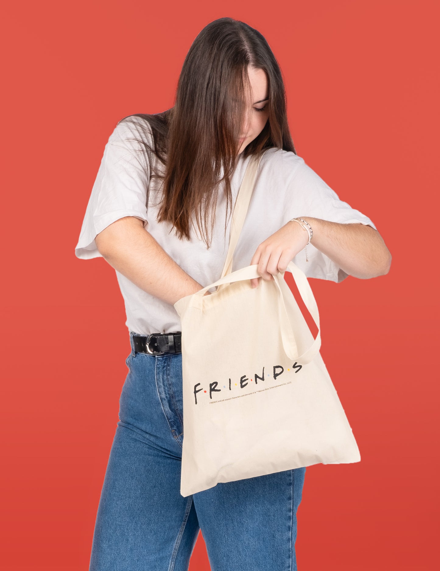 Tote Bag En Cotton Friends 28x32cm