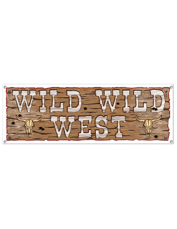 Wild Wild West 1,5 m x 53,3 cm plastový banner